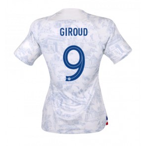 Frankrike Olivier Giroud #9 Bortatröja Kvinnor VM 2022 Kortärmad